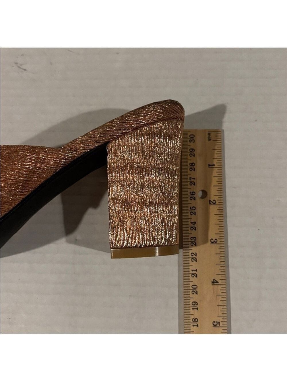 JoliMall Rose Gold Sandals With Bow On Vamp - Size 9 - Picture 8 of 8